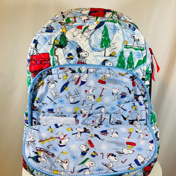 Vera Bradley Limited Edition Ski Slope Snoopy Campus Backpack - Picture 5 of 10